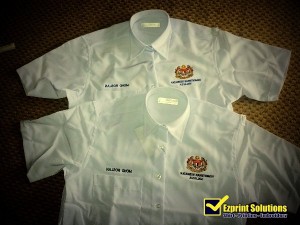 sulam baju kerja hospital