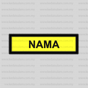 name tag sekolah warna kuning