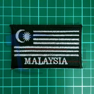 patches malaysia flag silver